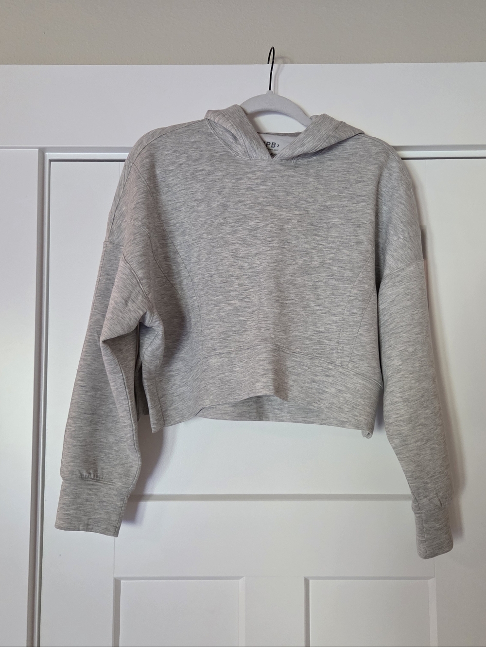 New Abercrombie & Fitch YPB Neoknit Cropped Hoodie Size Small In Grey